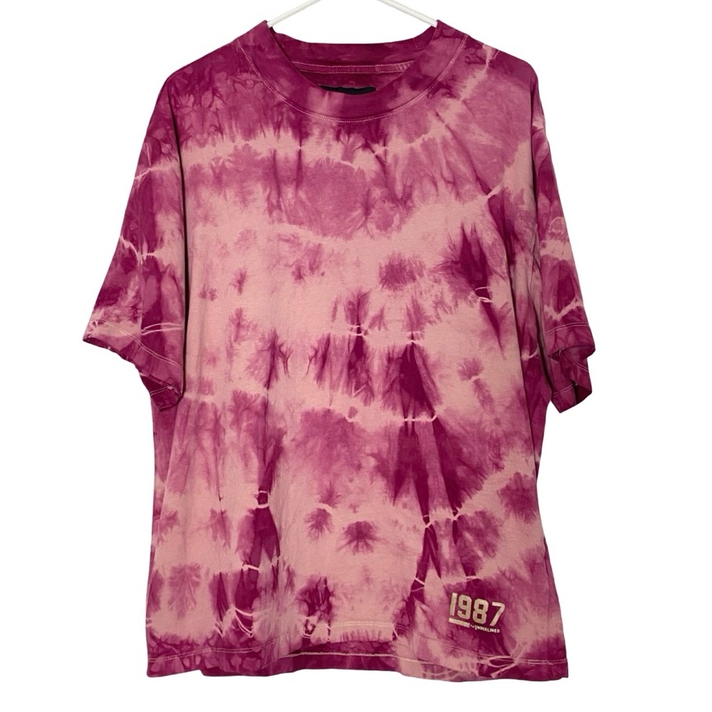Just Attitude 1987 By Underlined Tee Size XL Handmade Tie Dye Short Sleeve Crew